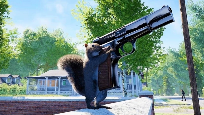 Squirrel With A Gun - Want why ook nut?