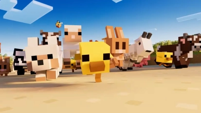 Speel met schattige baby mobs in Minecraft Tiny Takeover