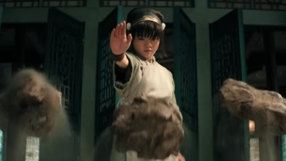 Toph leert Aang lesjes in Avatar: The Last Airbender Season 2