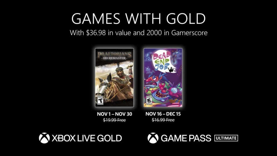 Xbox Games With Gold november1