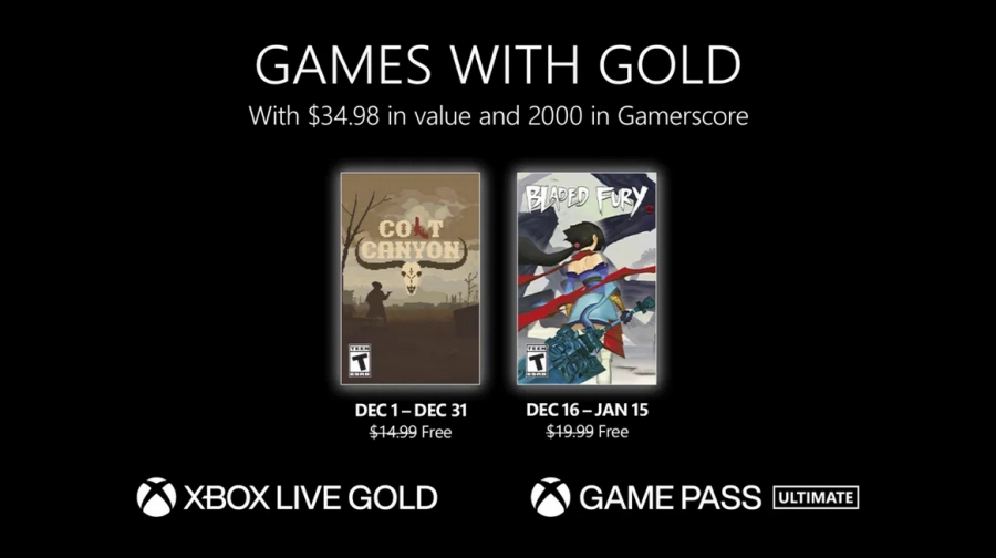 Xbox Games With Gold december