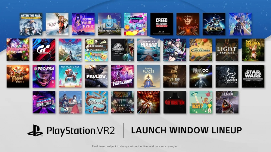 PlayStation VR2 release launch lineup