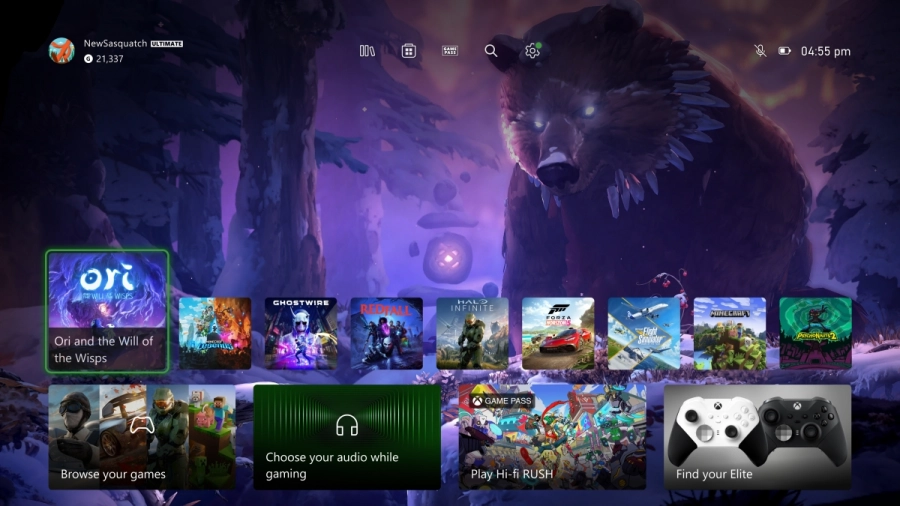 Xbox Series UI