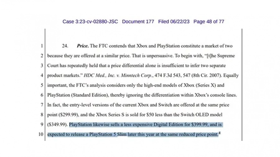 PlayStation 5 Slim Microsoft FTC