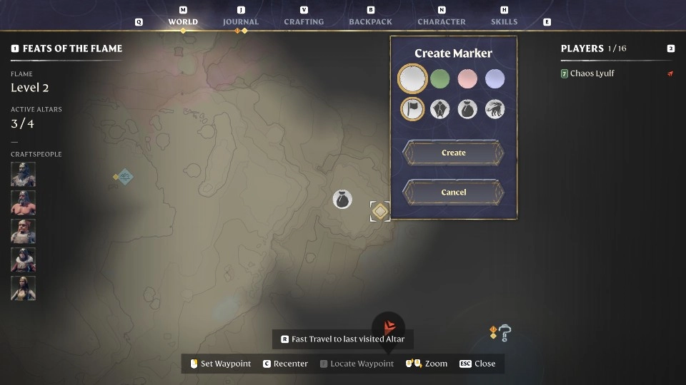 Enshrouded het markeren van de map