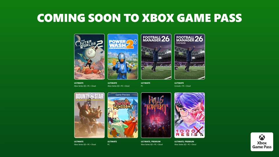 Xbox Game Pass oktober 2025 wave 2
