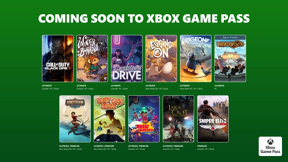 Xbox Game Pass november 2025 wave 1