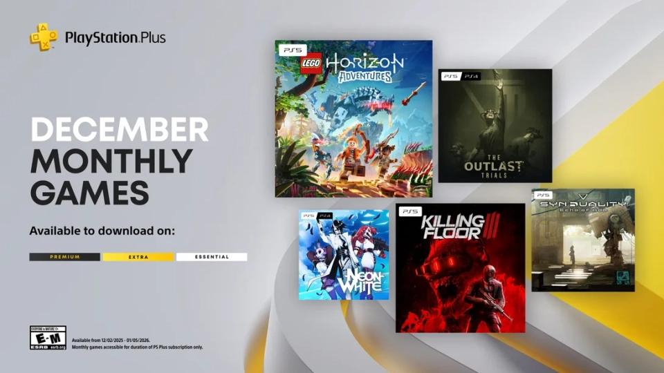 PlayStation Plus december 2025 games LEGO Horizon