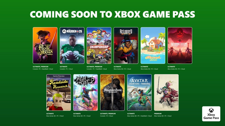 Xbox Game Pass februari 2026 wave 1