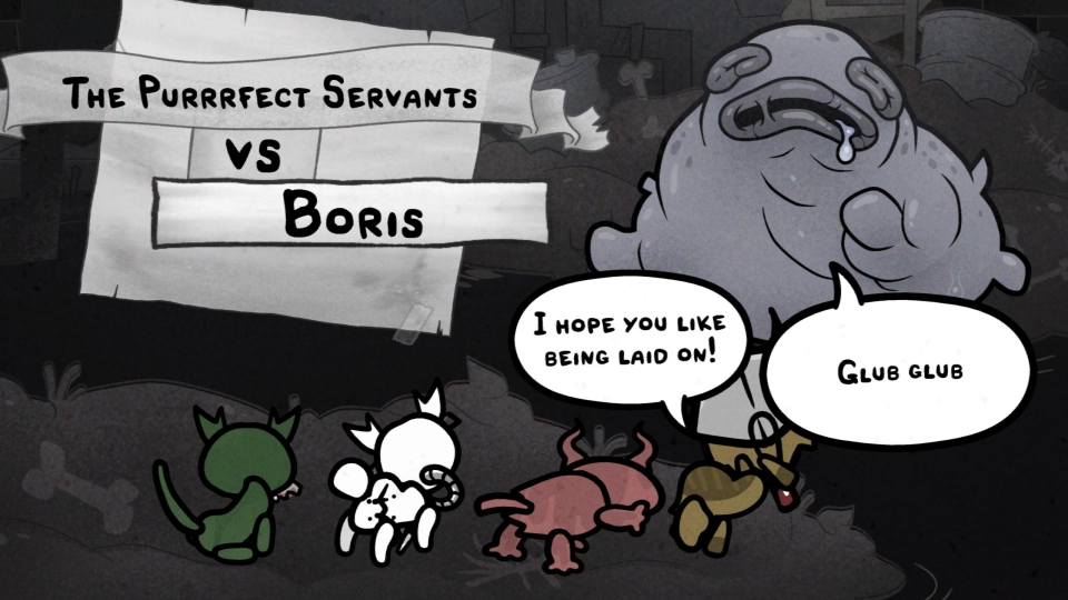 Mewgenics eindbaas intro