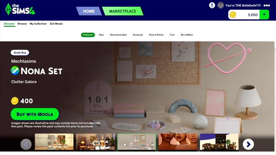 Sims 4 marketplace