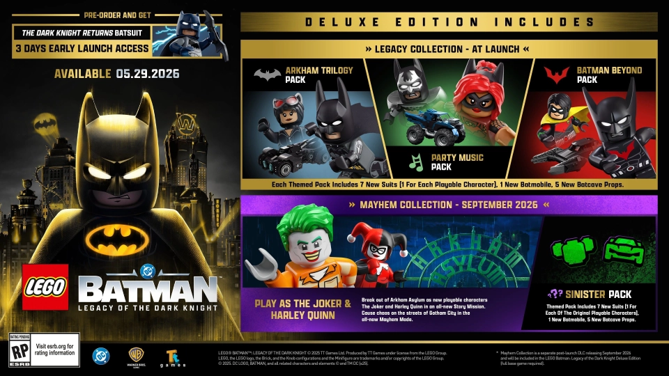 LEGO Batman Legacy of the Dark Knight release 22 mei deluxe content