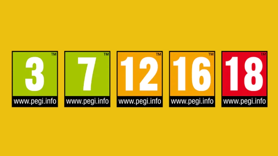 Pegi logos Gameliner Geel