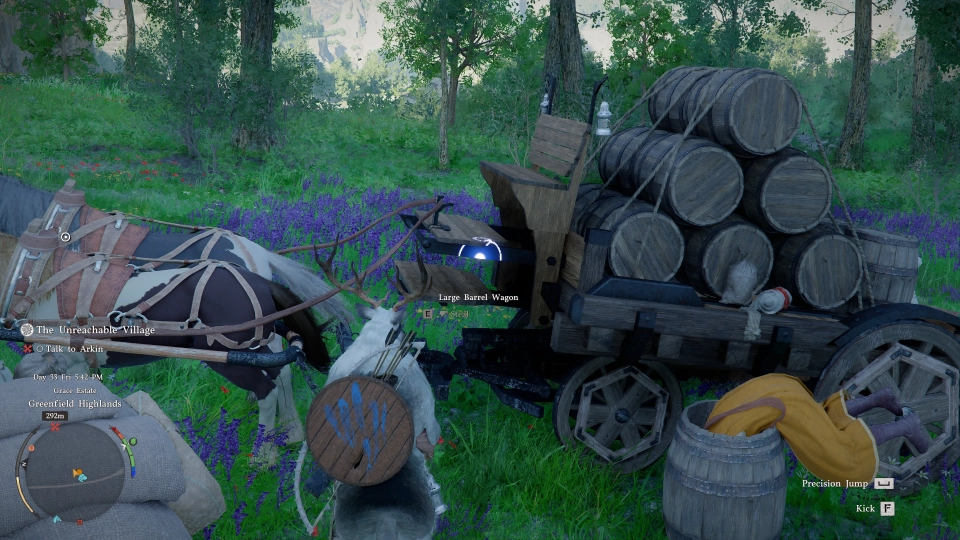 Stelen van een wagen in Crimson Desert