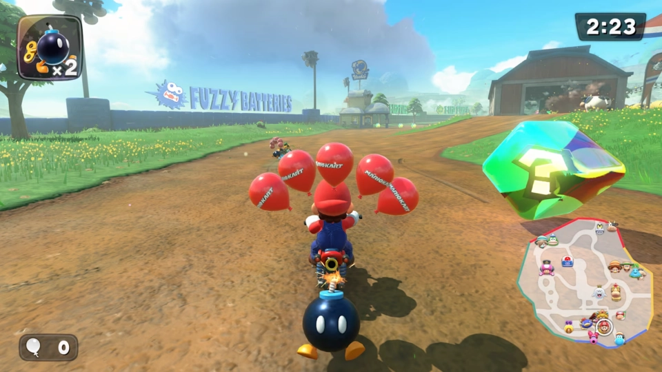 Super Mario Kart World Bobomb Blast Battle Mode update 4