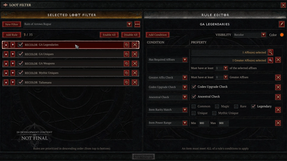 Diablo IV Lord of Hatred loot filter
