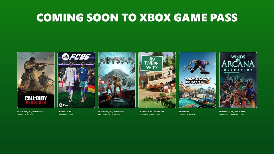 XBOX Game Pass juni 2026 wave 2 games