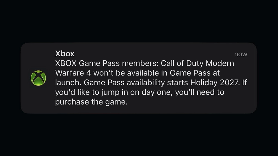 Call of Duty Modern Warfare 4 Xbox Game Pass