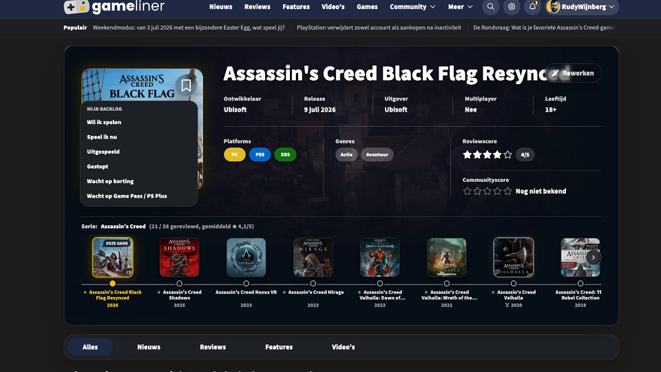 Backlog bouwen op Gamelinernl
