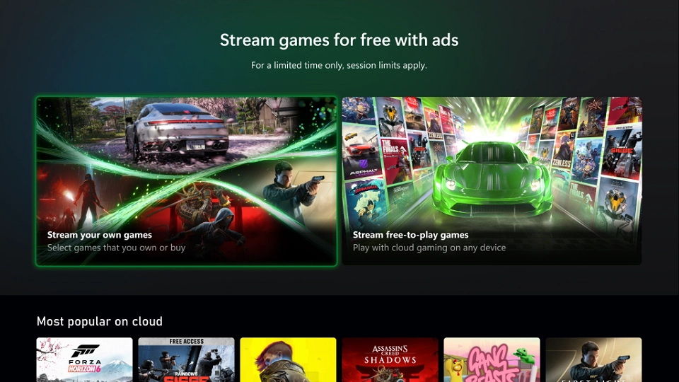 Xbox start streaming met advertenties