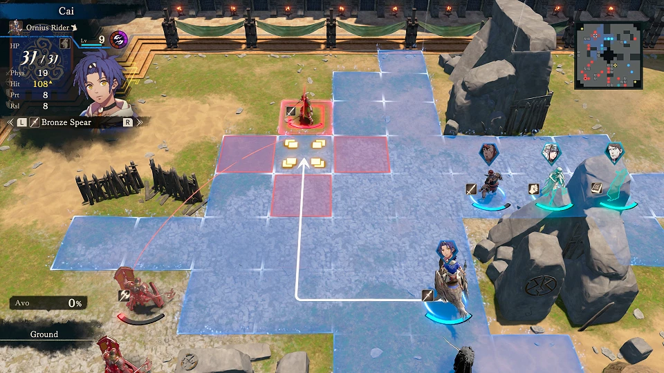 Fire Emblem Fortunes Weave Cai combat
