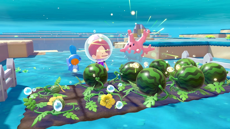 Pokmon Pokopia Bubbly Basin DLC watermeloen