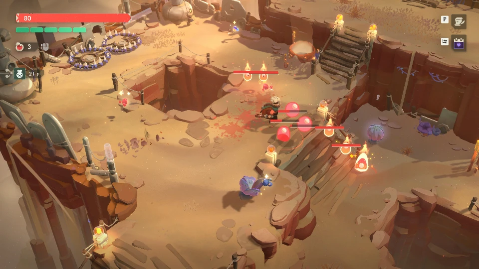 Moonlighter 2 review combat gebieden 5