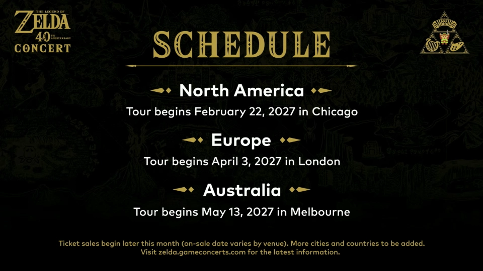 The Legend of Zelda 40th Anniversary Direct Concert tour Europa