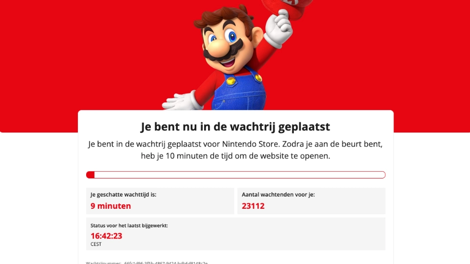 Wachtrij Nintendo Store Legend of Zelda