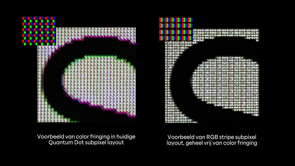 RGB stripe subpixel layout QDOLED1