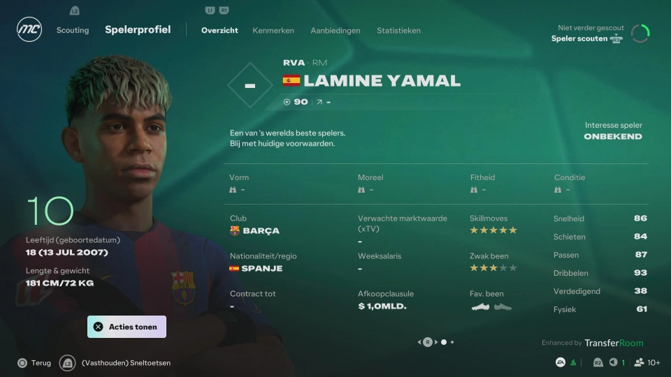 EA Sports FC 27 wonderkid Lamine Yamal