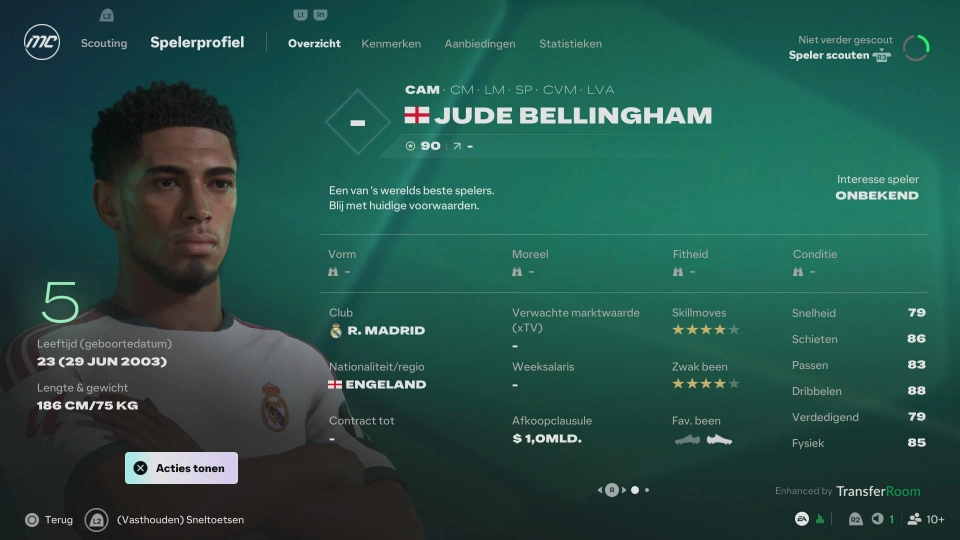 EA Sports FC 27 wonderkid Juse Bellingham