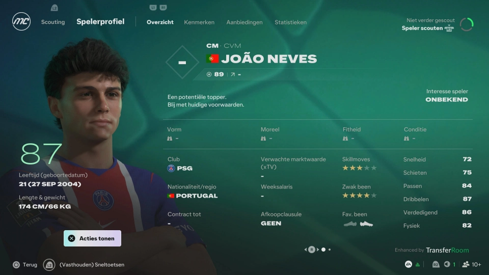 EA Sports FC 27 wonderkid Joao Neves