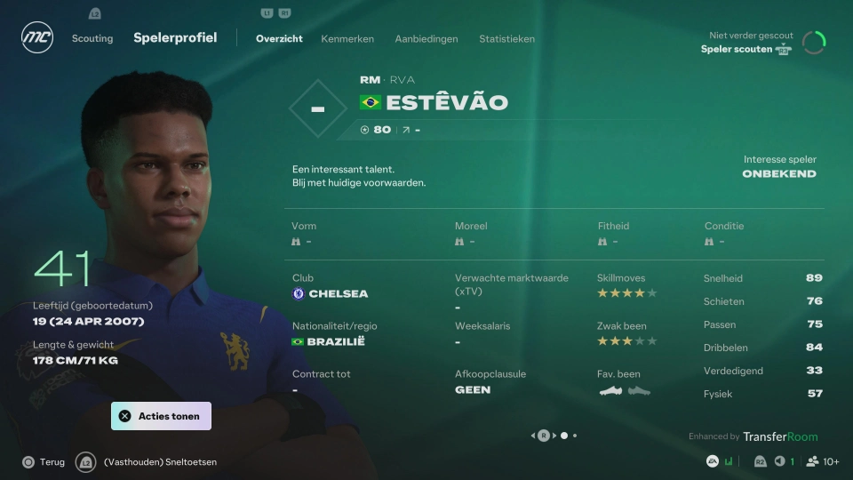 EA Sports FC 27 wonderkid Estevao