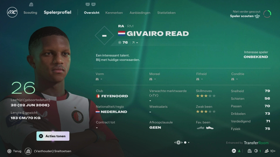 EA Sports FC 27 wonderkid Givairo Read