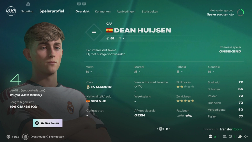 EA Sports FC 27 wonderkid Dean Huijsen