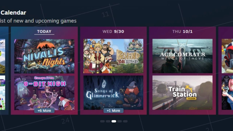 Steam Personal Calendar